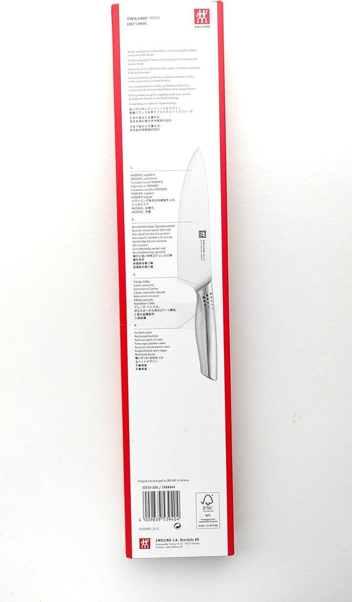 ZWILLING Profile Kochmesser 20 cm - Zwilling CHEF`S KNIFE - Profi Kochmesser - Profi Küchenmesser -
