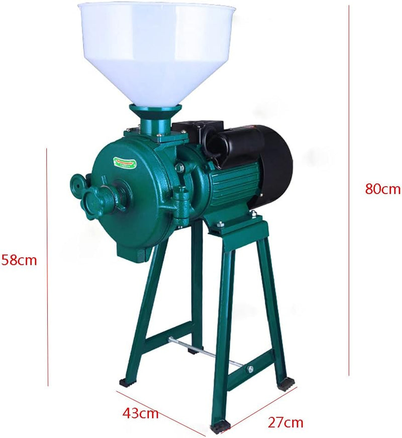 Getreidemühle Mit Trichter,Lightakai 2200W 220V Kornmühle Elektrisch Einstellbare Dicke Schrotmühle
