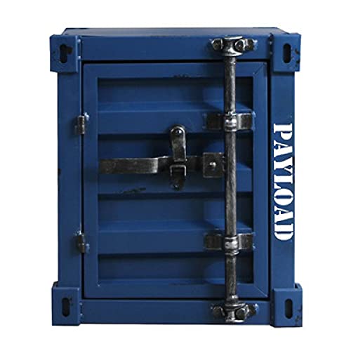 Büttner Kommode im Industrial Container Look aus Metall - Dunkelblau, Dunkelblau