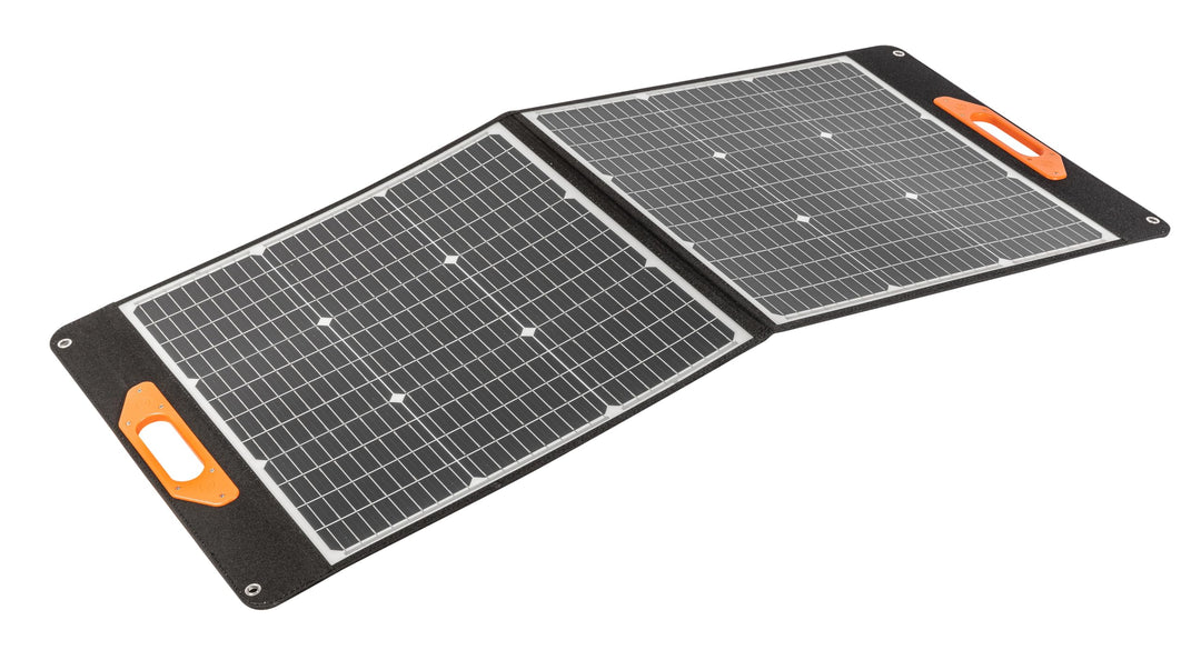 Högert Technik - Solarpanel 100 W | Tragbar Solar Ladegerät mit 2 USB Anschluss(USB-A/Type-C) | IPX4
