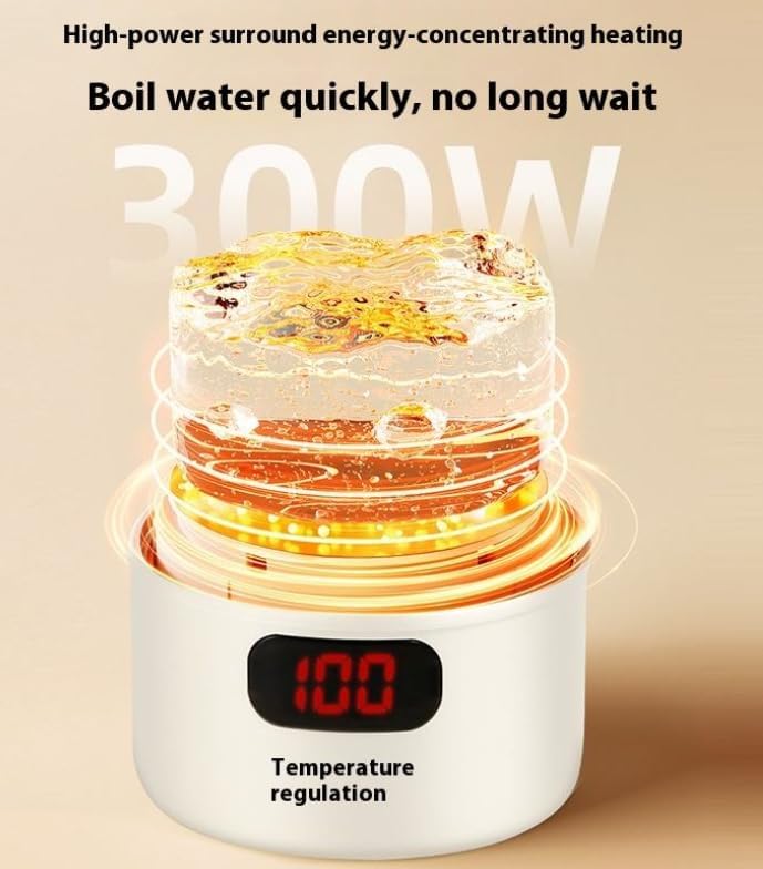 400ML Reise Elektrisch Wasserkocher, 3 in 1 Kleiner Tragbarer Wasserkocher, Mini Electric Kettle mit