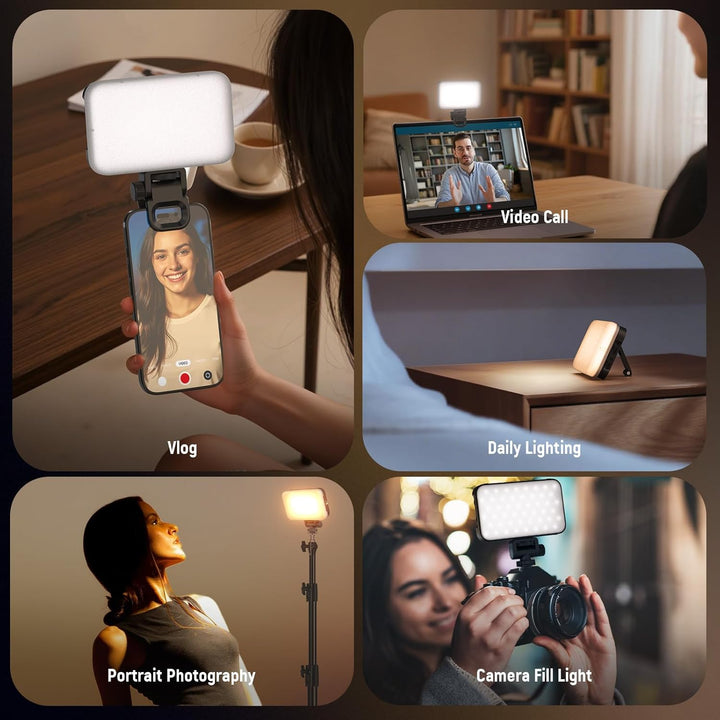 NEEWER Entry Level Version Magnetisches Selfie Licht kompatibel mit iPhone, 2500-9000K CRI80 2000mAh