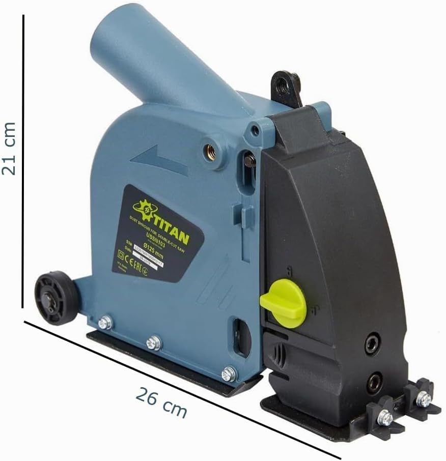 Titan USSN103 Staubabsaugung für Winkelschleifer zum Schlitzfräsen Mauernutfräsen Ø125mm für staubfr