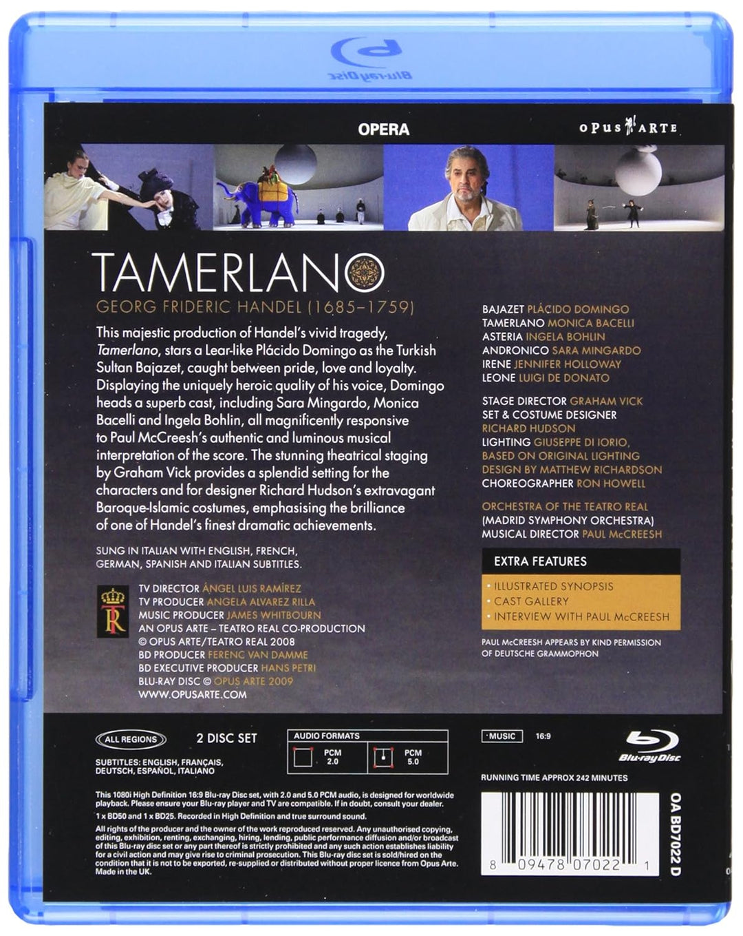 Händel - Tamerlano, Blu-ray