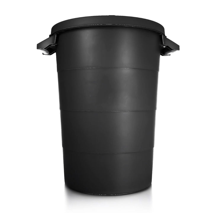BigDean wetterfeste Universaltonne mit Deckel und 2 stabilen Tragegriffen 80 Liter SCHWARZ - Regento