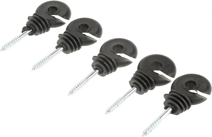 Dioche 50 Stück/Satz Ringisolatoren Weidezaun Isolatoren Schwarz Einschraubring Isolatoren Elektroza