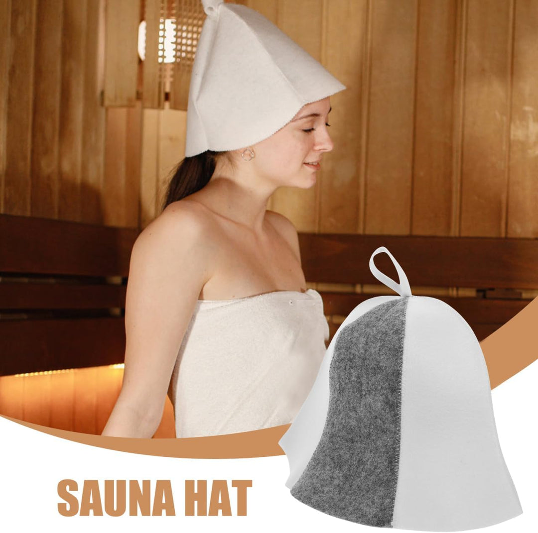 Felt Sauna Hut - Komfortable Sauna MüTze FüR Herren Und Damen Schutz FüR Kopf Und Augen Ideal FüR Da
