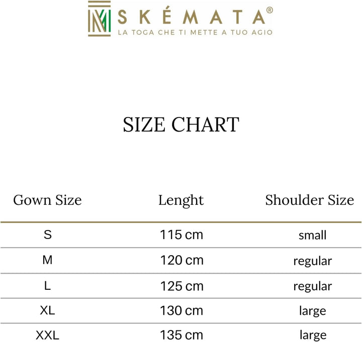 SKÉMATA Abschluss Robe Unisex Leichte Mikrofaser mit Graduierung Kappe und Quaste Inklusive, Geeigne