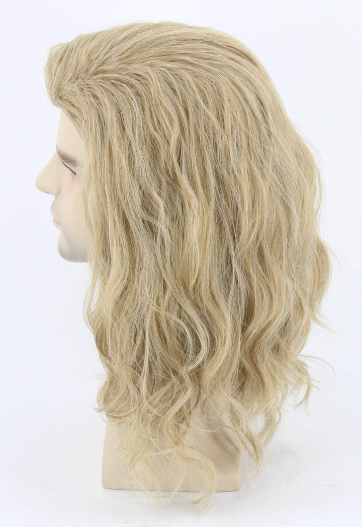 Topcosplay Cosplay Perücke für Herren Lang Gelockt Aschblond Perücke für Cosplay Halloween Kostüm Th