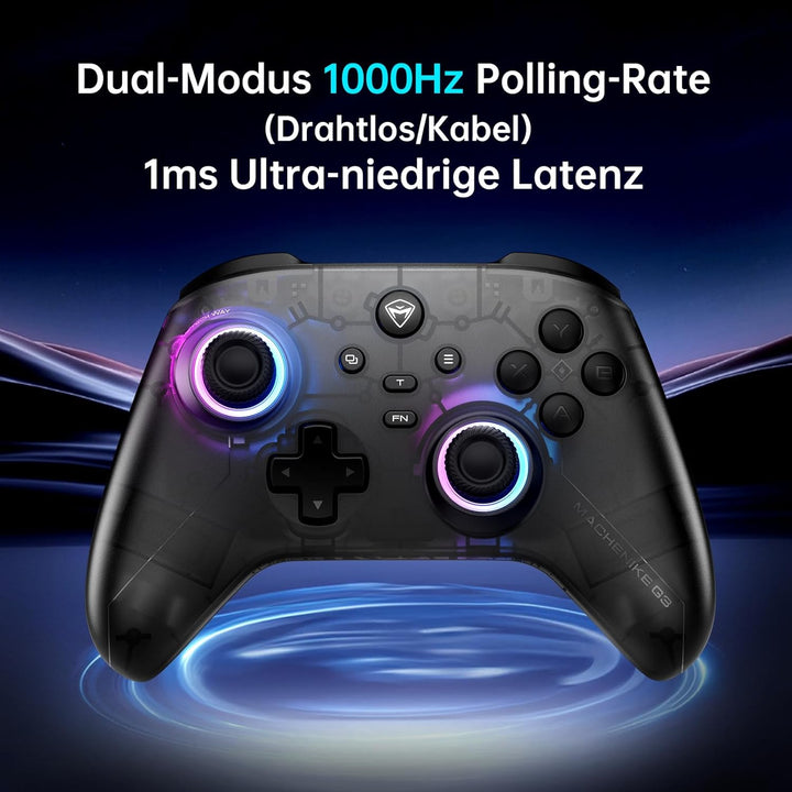 Machenike G3V2 Controller PC, Gamepad PC Wireless, 2 Einstellbare Hall Effekt Joystick, 2 Programmie
