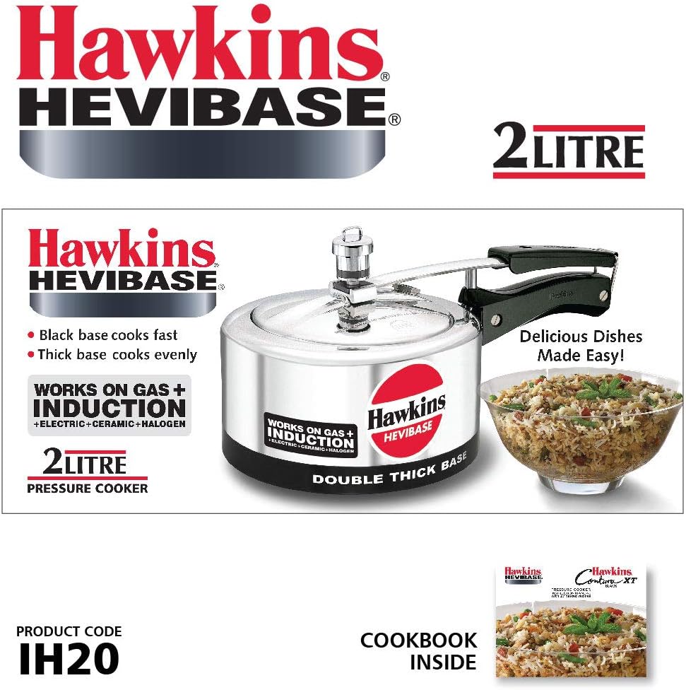 Hawkins Hevibase IH20 Schnellkochtopf, Aluminum, Silver 2-Litre, 2-Litre