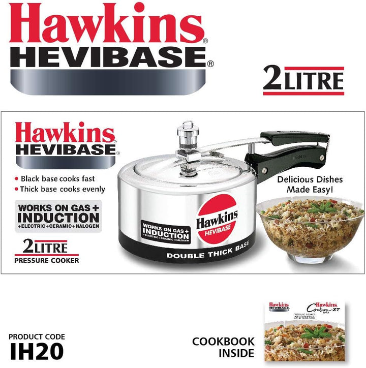 Hawkins Hevibase IH20 Schnellkochtopf, Aluminum, Silver 2-Litre, 2-Litre