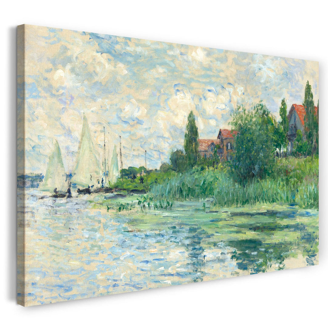Printed Paintings Leinwand (80x60cm): Claude Monet - Les bords de la Seine au Petit gennevilliers 80