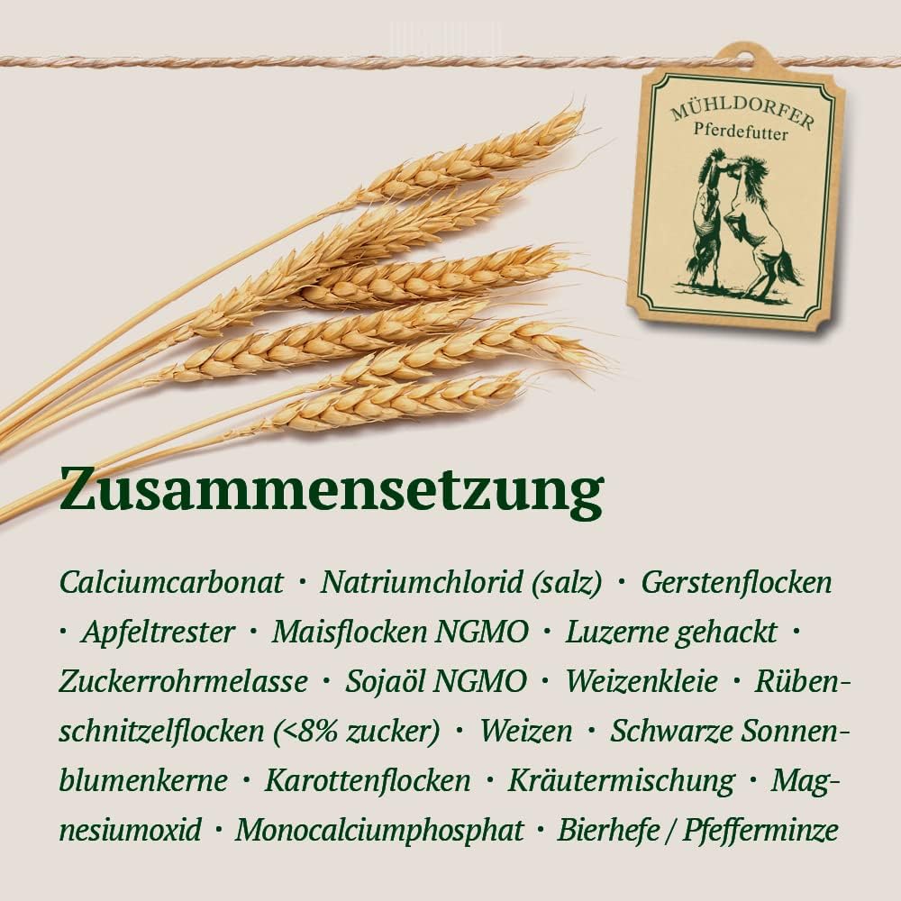 Mühldorfer Struktur Equichamp - 20 kg - Vitalstoffkonzentrat mit wohltuenden Kräutern - Strukturreic