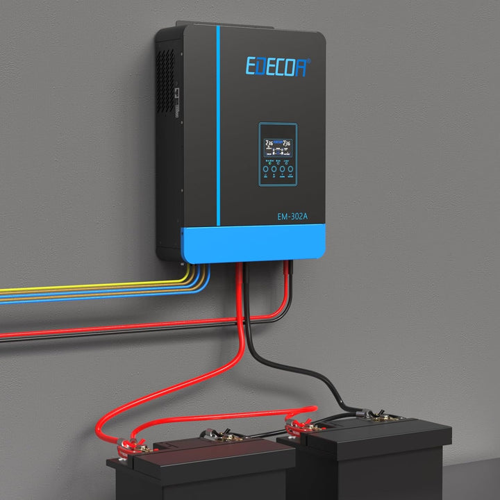 EDECOA 3000w Hybrid Wechselrichter 24v auf 220v 230v 3.2KVA/3000W Solar Ladegerät MPPT 80A Reiner Si