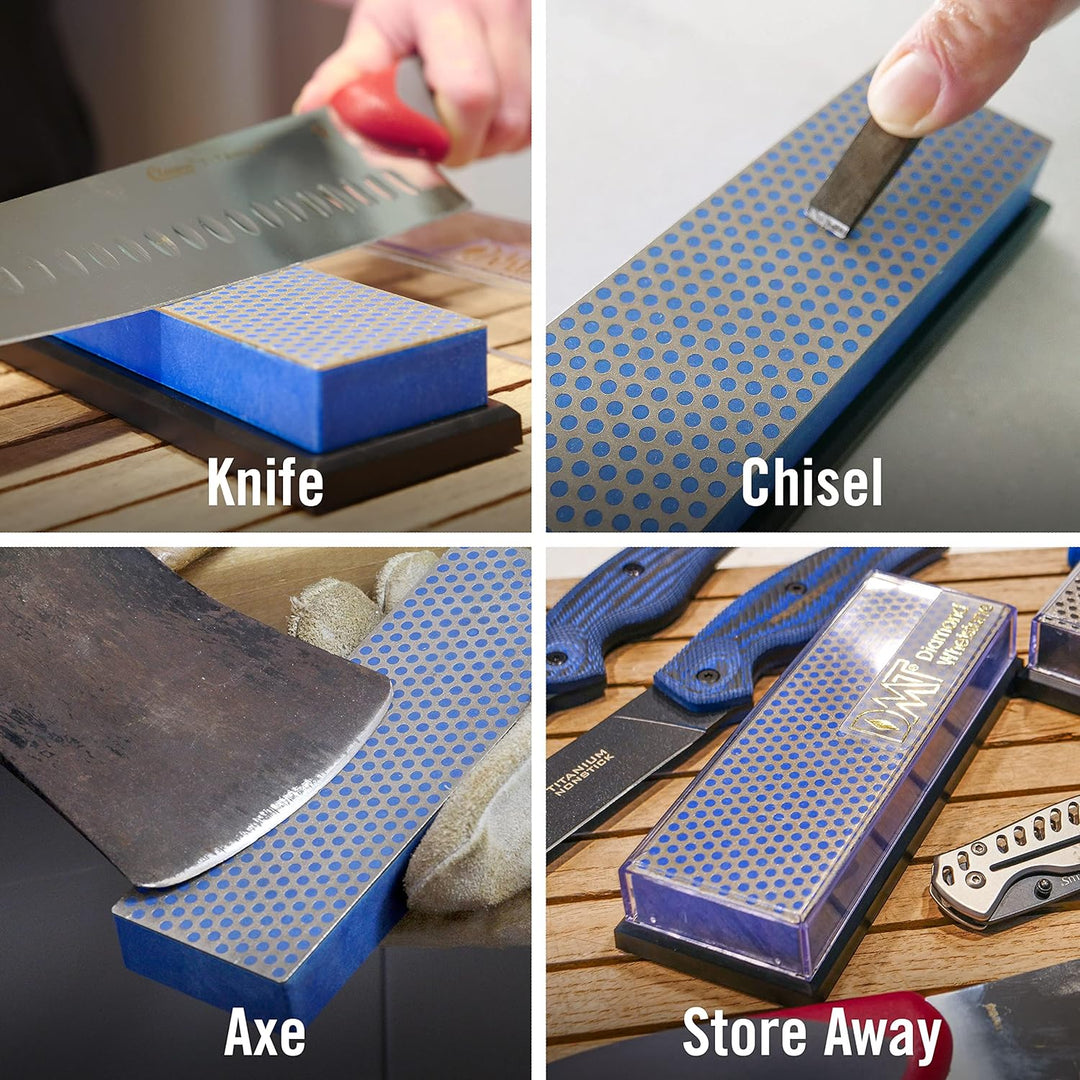 DMT Diamond Whetstone Wetzstein – grob mit Plastikbox, 15,2 cm / 6 Zoll, 1 Stück, W6CP, Grob