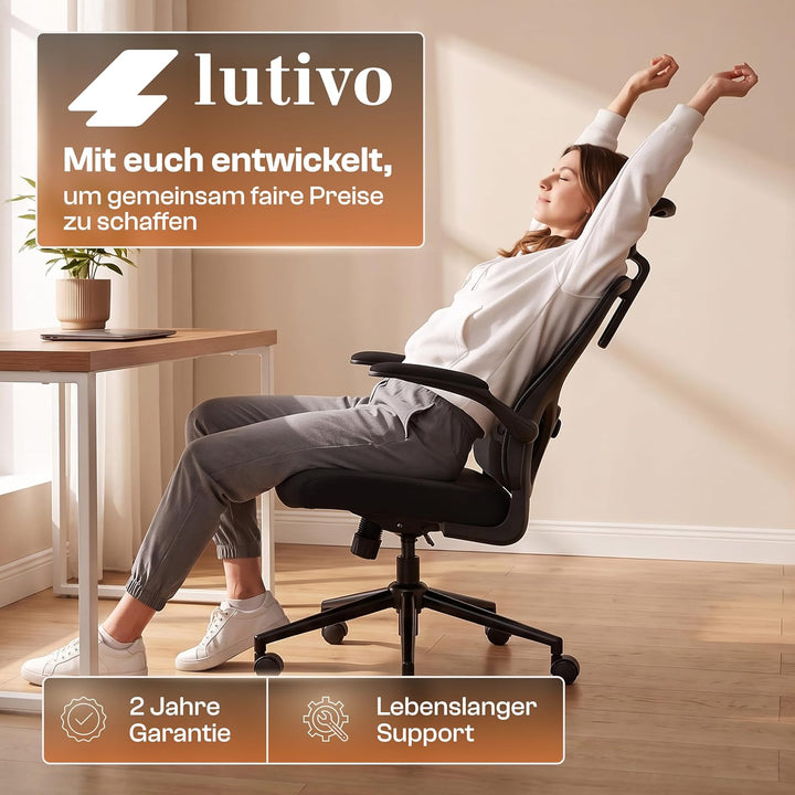 Charlie Bürostuhl ergonomisch [ORIGINAL] Mit 7 Komfort-Einstellungen | Schreibtischstuhl ergonomisch