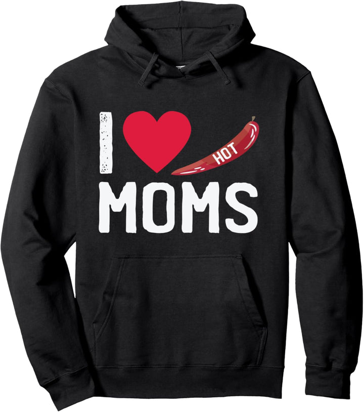 Ich liebe heisse Mütter lustig rotes Herz Liebe Mütter roter Pullover Hoodie