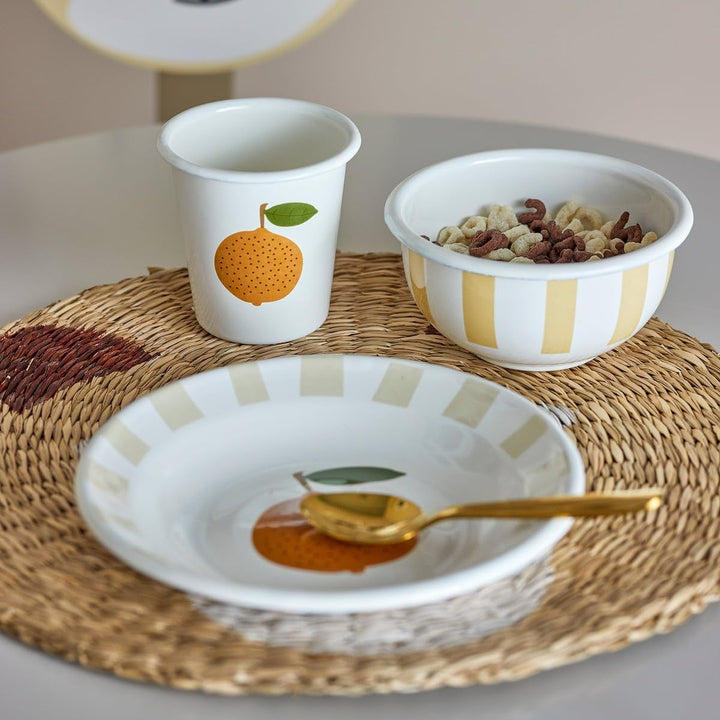 Bloomingville MINI - Agnes Geschirr-Set 82062000, Orange, Eisen