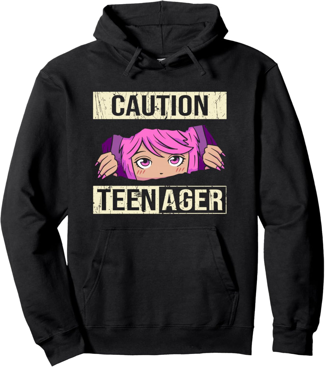Lustiges Teenager 13 Geburtstag cooles Mädchen Anime Pullover Hoodie