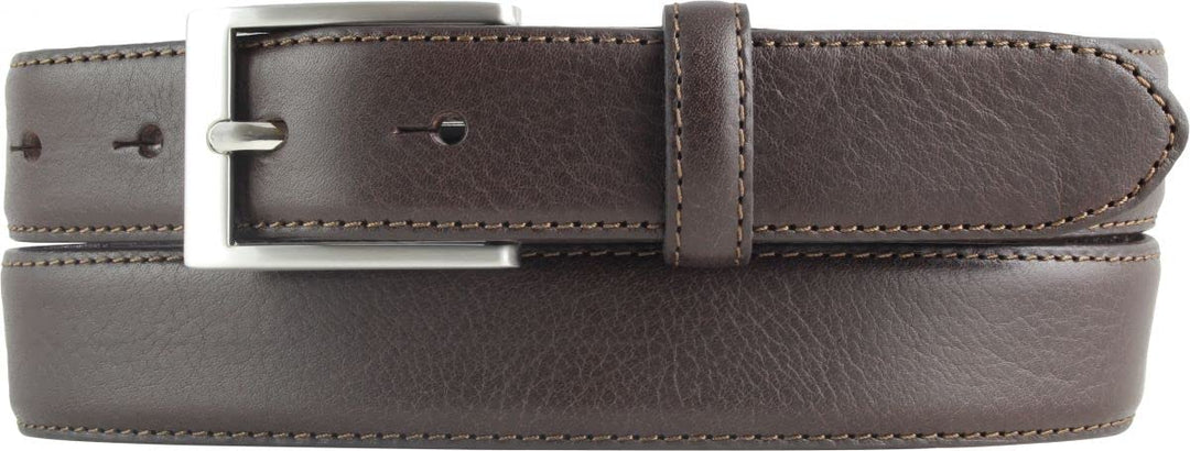 BELTINGER Hochwertiger Anzuggürtel aus Vollrindleder 3,0 cm | Bombierter Ledergürtel Herren 30mm | B
