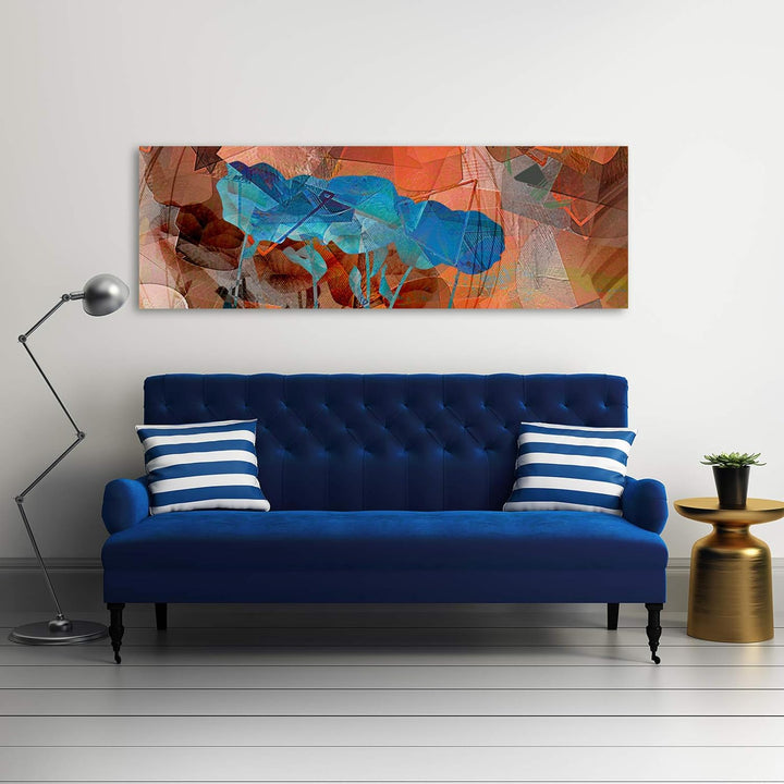 Wandbild XXL Pflanzenmotiv Deko Kunst Bilder Muster Rot 150x50 cm Deco panel 150x50 cm F, Deco panel