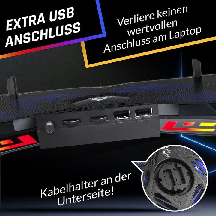 KLIM Wind Laptop Kühler RGB - Mehr als 500 000 verkaufte Einheiten - NEU 2024 - Leistungsstark Wie K
