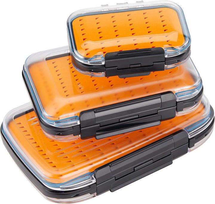 Angelkoffer leer 3 Stück Angelzubehör Köderbox Angelbox Spoon Box transparenter Angelkasten mit Grif
