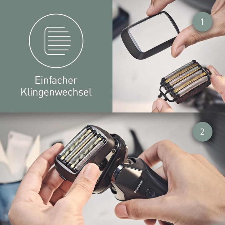 Panasonic WES9600Y1361 Ersatzklingen für Elektrorasierer ES-LS9A & ES-LS6A, Kombipack, 6-Klingen-Sys