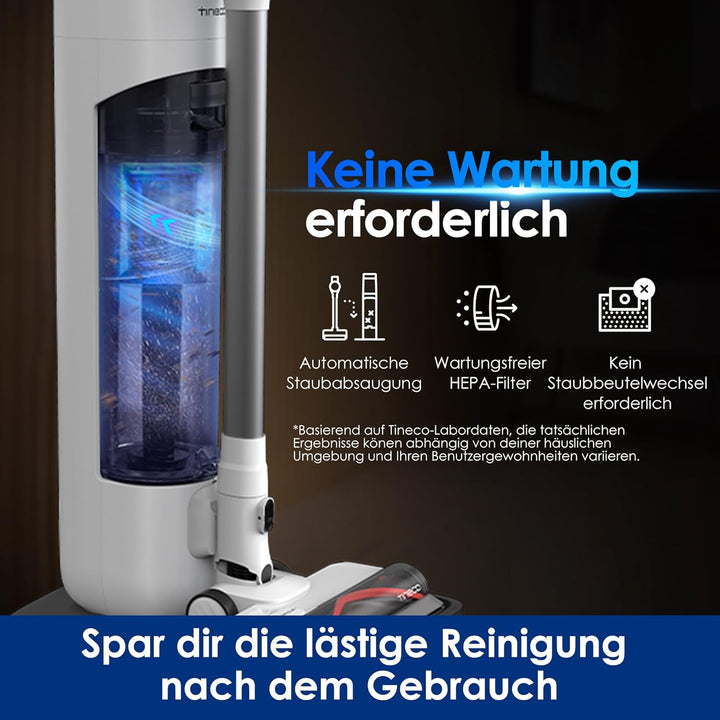 Tineco Pure ONE Station 5 Plus Kabellose Staubsauger mit 2,5L Absaugstation, Ladestation, Komplette