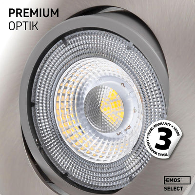 Emos LED Einbaustrahler 230V, 5W / 450lm, 50° schwenkbar, warmweiss 3000k | Einbaustrahler LED Spot