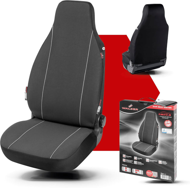 Walser Auto-Sitzbezug Modulo, Universaler Vordersitzbezug, Universal Auto-Schonbezug für Highbacksit