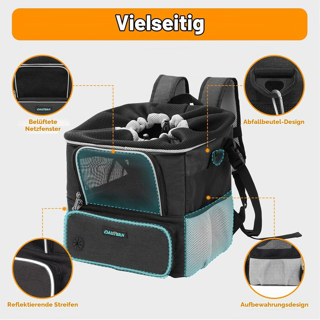 Hundefahrradkorb bis 3KG mit Lenkeradapter Φ53mm, Hundekorb Fahrrad Vorne Rucksack Schultertasche Au