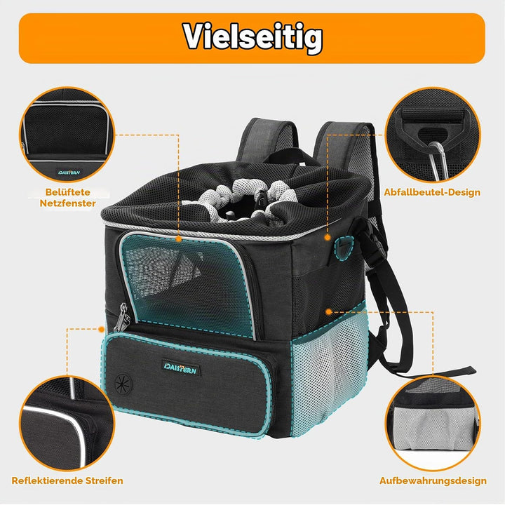 Hundefahrradkorb bis 3KG mit Lenkeradapter Φ53mm, Hundekorb Fahrrad Vorne Rucksack Schultertasche Au