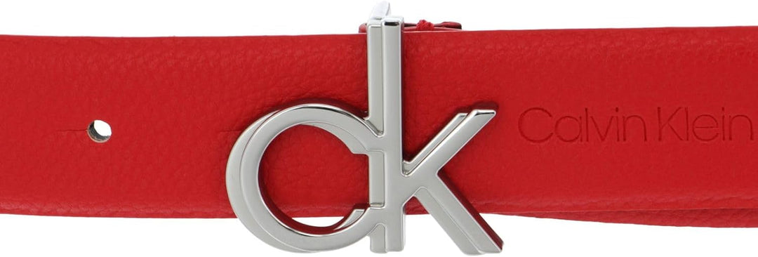 Calvin Klein CK Logo Belt W85 Vibrant Coral