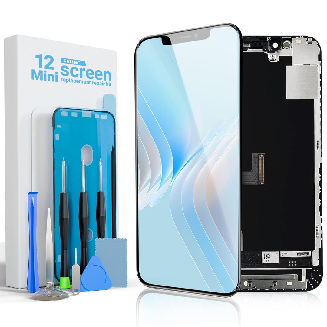 Display für iPhone 12 Mini 5,4 Zoll LCD Bildschirm Ersatz Touchscreen mit 3D Touch vormontiert mit R