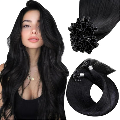 Hetto Bondings Extensions Echthaar Schwarz Keratin Extensions Bonding Echthaar Remy Extensions Echth