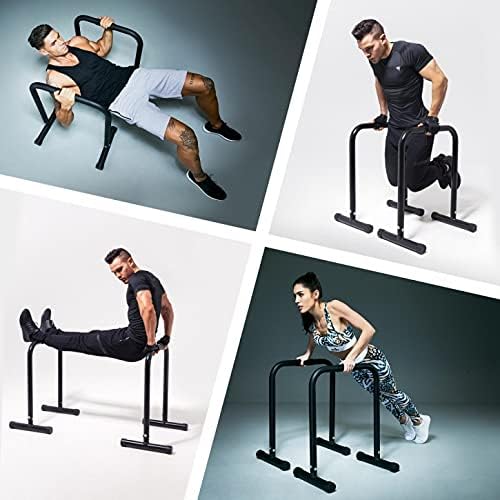 Dip Station Barren Push-up Stand Bar Fitness Parallettes Rutschsichere Griffe Street Workout Krafttr