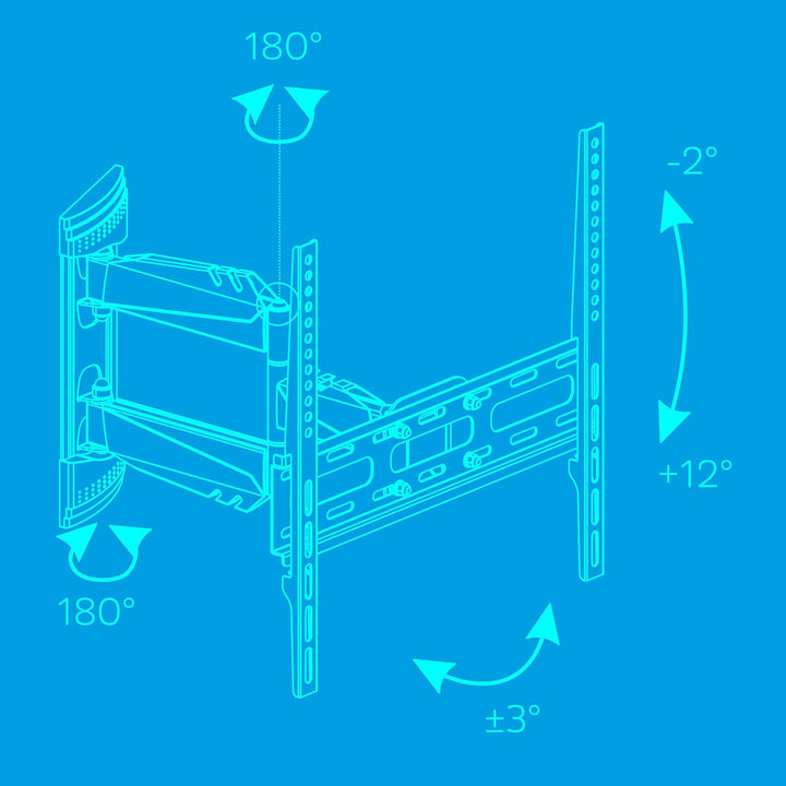 TechniSat TECHNIMOUNT Flex Easy - vollbeweglicher TV Wandhalter mit Gelenkarm, Belastung bis 25 kg