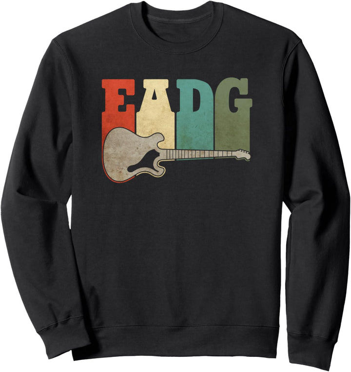 Vintage E-Bass EADG Gitarre Rock Music Player Geschenk Sweatshirt