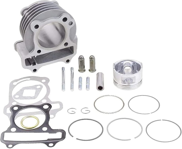 GOOFIT Leistung Big Bore Zylinder Kit GY6 80cc 47mm Ersatz für 139QMB ATV Roller Moped Go Kart
