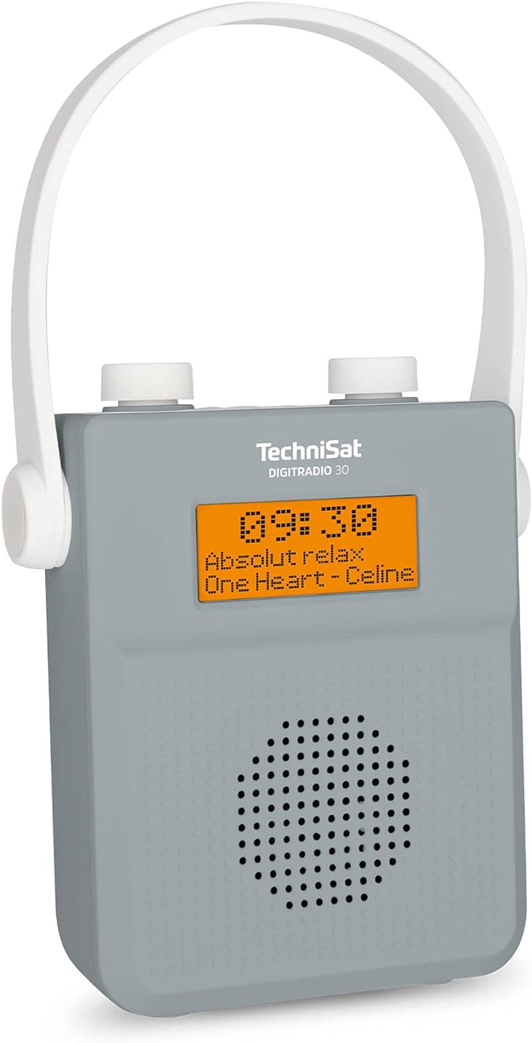 TechniSat DIGITRADIO 30 - wasserdichtes DAB+ Duschradio (UKW, DAB Digitalradio, integrierter Akku, B