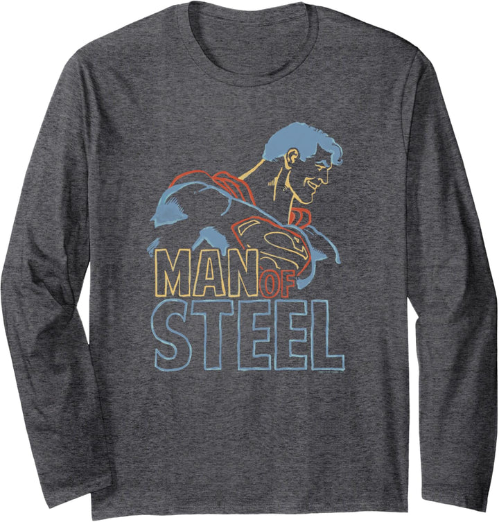 Superman Colored Lines Langarmshirt