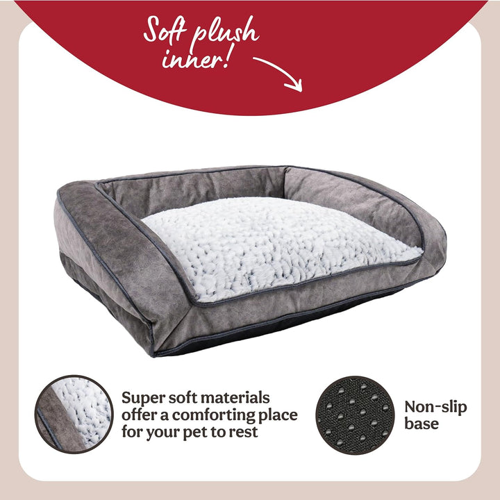 Rosewood Mittleres Hundebett maschinenwaschbar, superweiches, mit Fleece gefüttertes Hundebett aus W