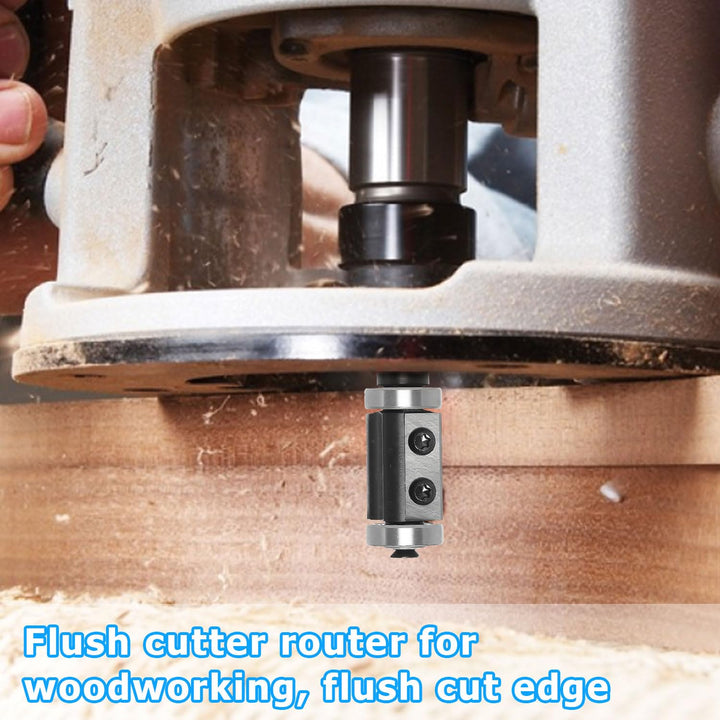 Bündigfräser Kugellager Oben, Bündigfräser Oberfräser 8mm Schaft, Holzbearbeitung Fräser mit 2-Seiti