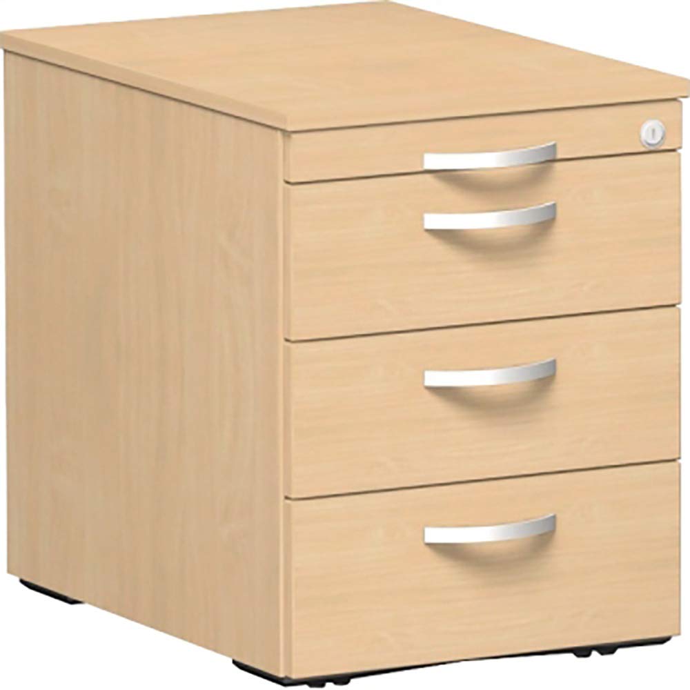 Gera Möbel S-530151-BU Rollcontainer Venedig mit 3 Kunststoff-Schubfächern und 1 Materialschubfach,