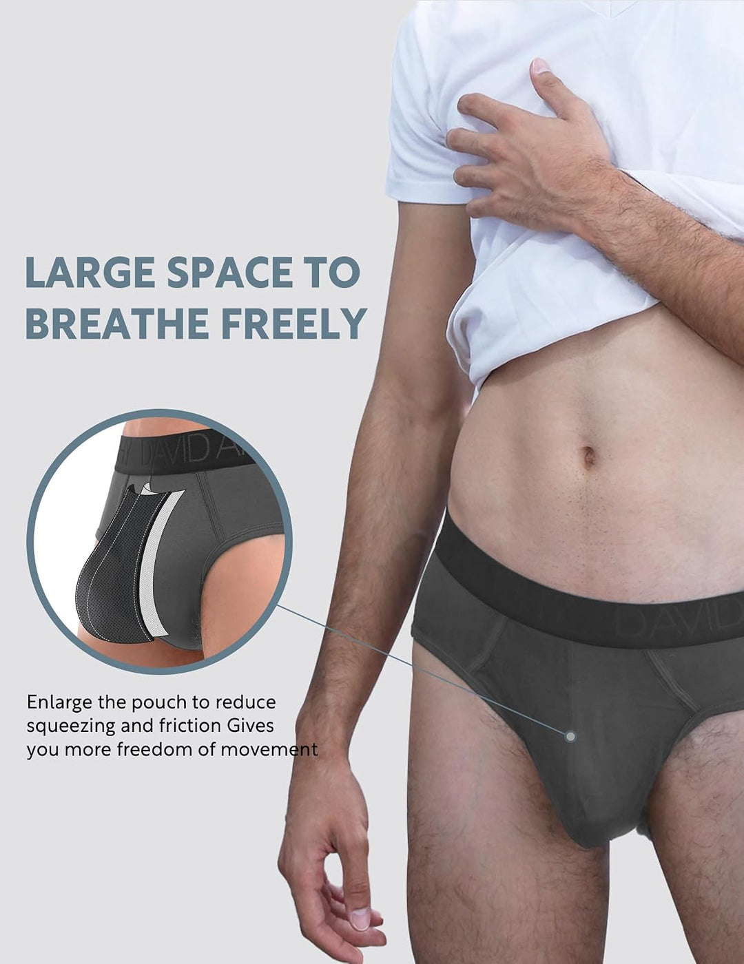DAVID ARCHY Herren Slips Mehrpack Unterwäsche 4-Wege-Stretch Unterhosen Slip Ultraweich Atmungsaktiv