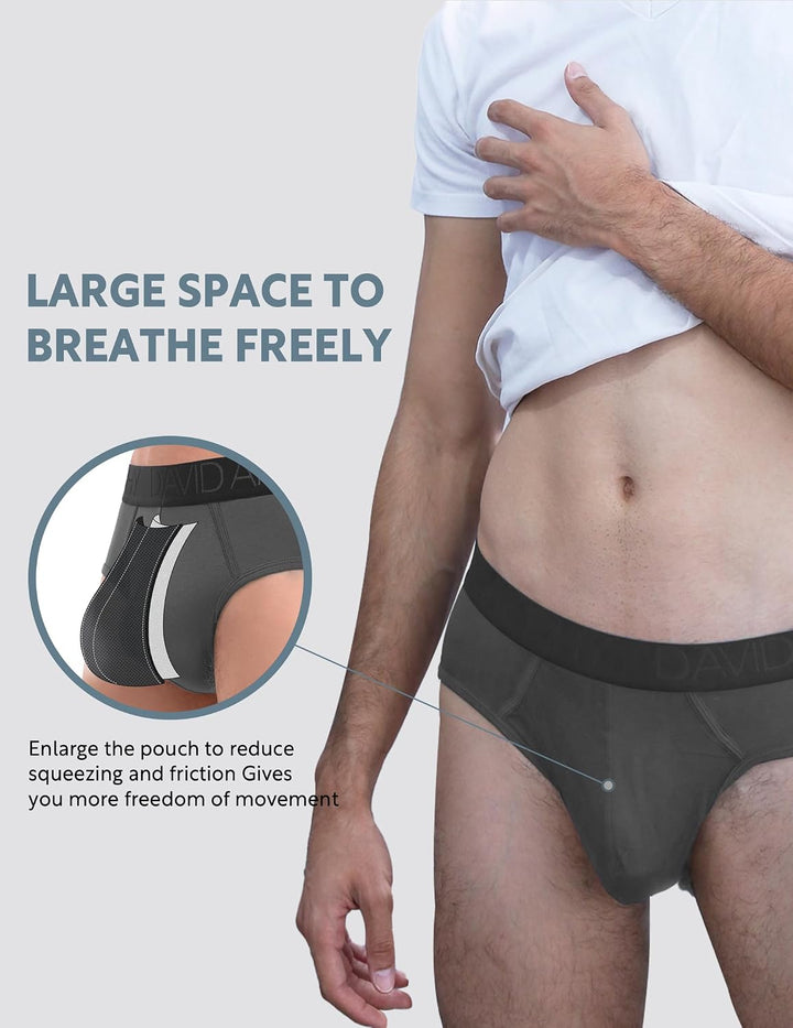 DAVID ARCHY Herren Slips Mehrpack Unterwäsche 4-Wege-Stretch Unterhosen Slip Ultraweich Atmungsaktiv