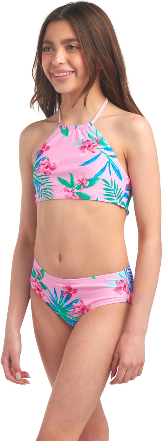 Kanu Surf Mädchen Bikini-Set 10 Leonie, Geblümt, Pink, 10 Leonie, Geblümt, Pink