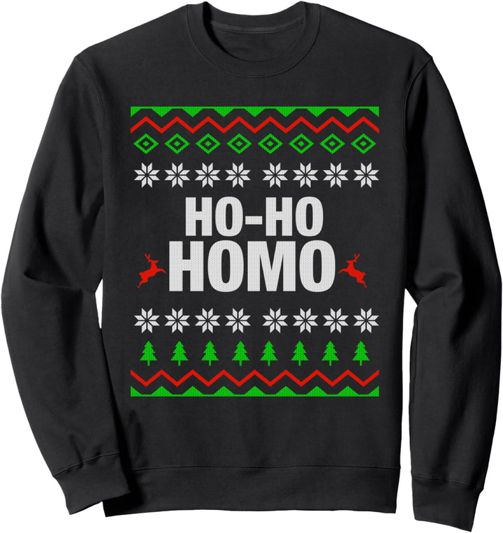 Ho Ho Homo Lustiges Schuwlen LGBT Geschenk Sweatshirt